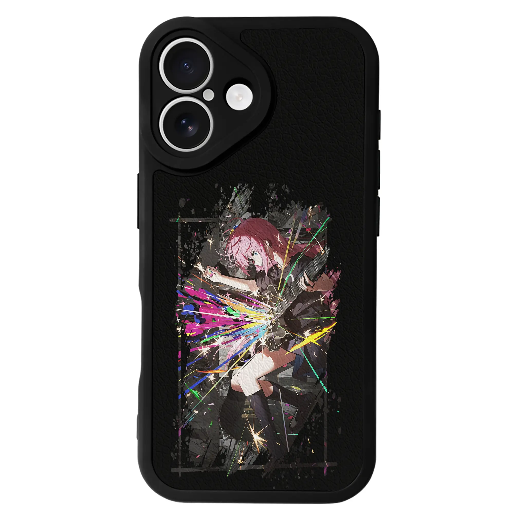 ぼっちざろっく！ グッズ,後藤ひとり - IPhone 16シリーズ対応 ・ シリコンスマホケース ・ レザー調 ・ 高精度フィット ・ 耐衝撃 ・ ワイヤレス充電対応 ・ 精密カット